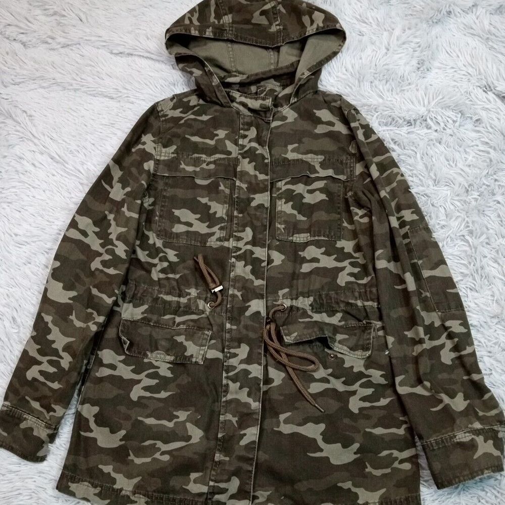 Universal Thread Jacket Womens XS Green Camo Military Gorpcore Utility Coat